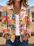 Women'S Butterfly Patterned Casual Western Style Jacket