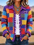 Women'S Butterfly Patterned Casual Western Style Jacket