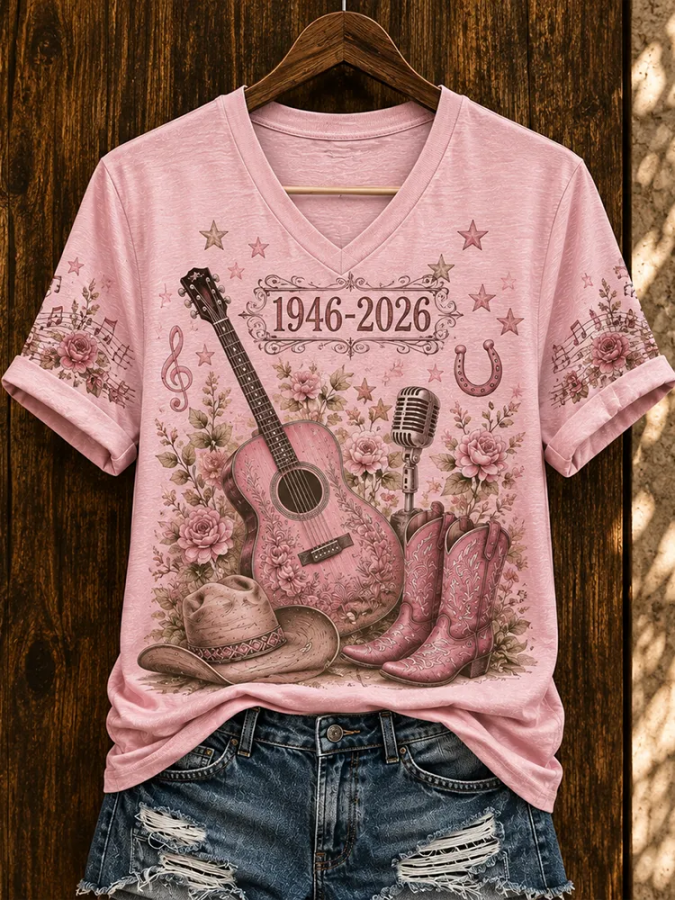 Women'S Commemorative Printed Casual T-Shirt
