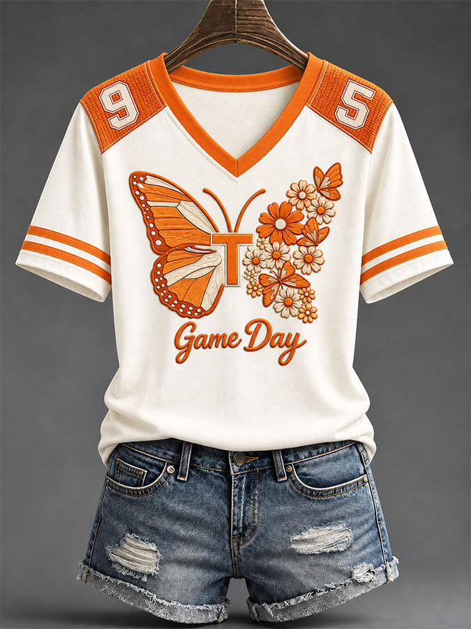 Women's Football Commemorative Printed  T-Shirt
