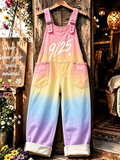 Women'S Casual Floral Art Splicing Printed Overalls