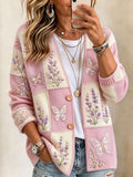 Women's Patchwork Art Knitted Cardigan
