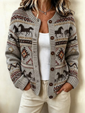 Women'S Retro Western Style Cardigan