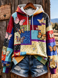 Women's Floral Butterfly Print Hoodie