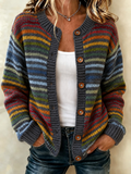 Women'S Casual Prints Knitted Cardigan Top