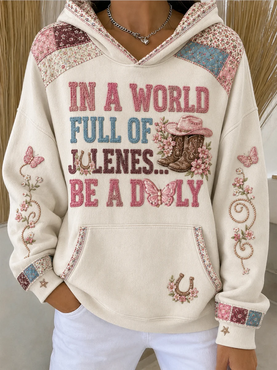 Women's Rip Country Music Lover Queen of Country Printed Hoodie