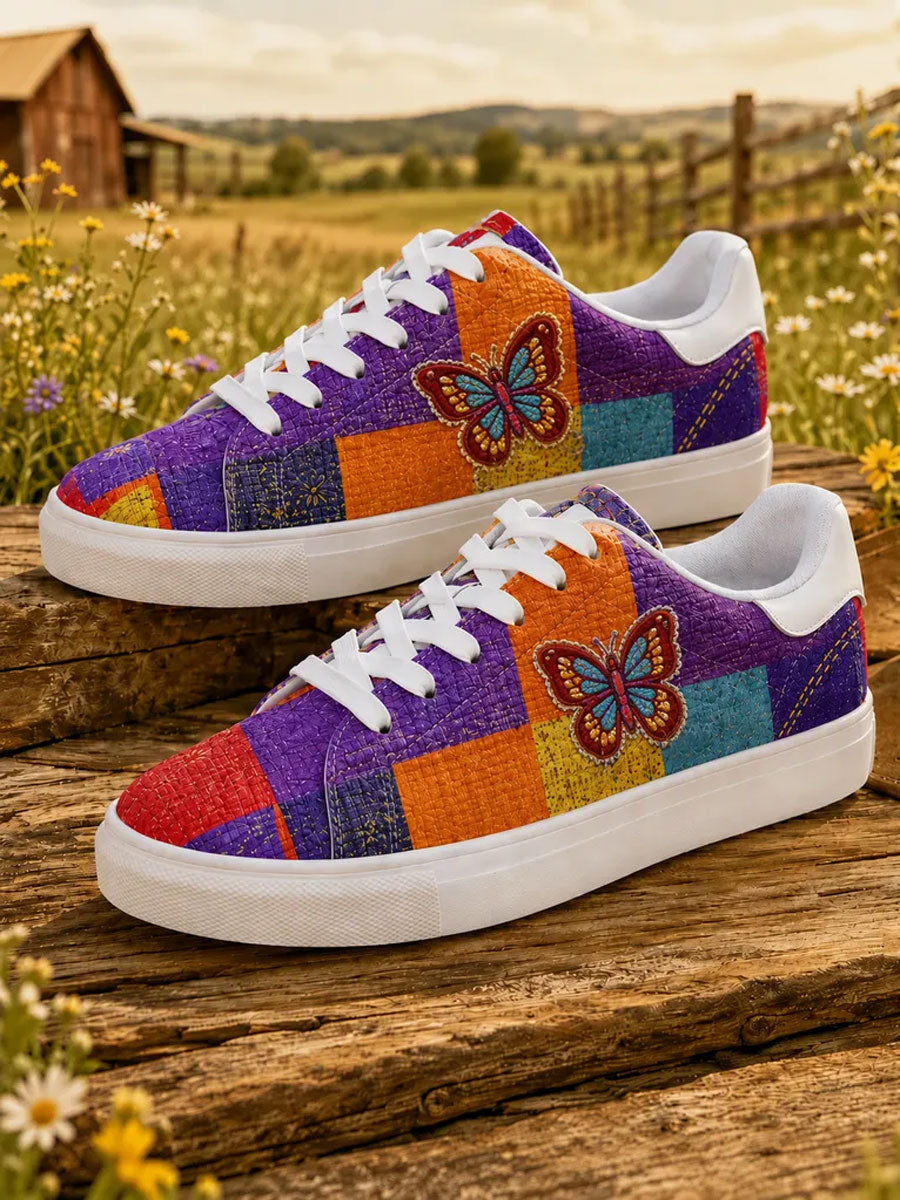Unisex  Floral Butterfly Pattern Casual Sports Shoes