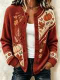Women'S Comfortable Seasonal Printed Casual Cardigan