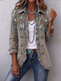 Women's Western Pattern Print Jacket