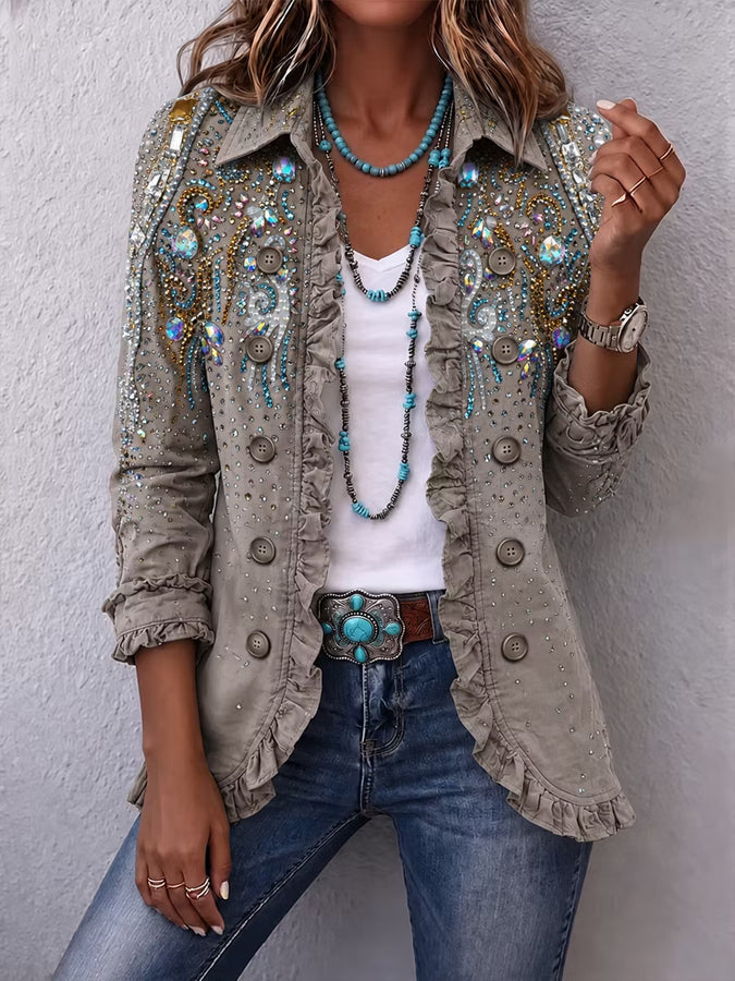 Women's Western Pattern Print Jacket