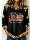 Women's plaid print sweatshirt