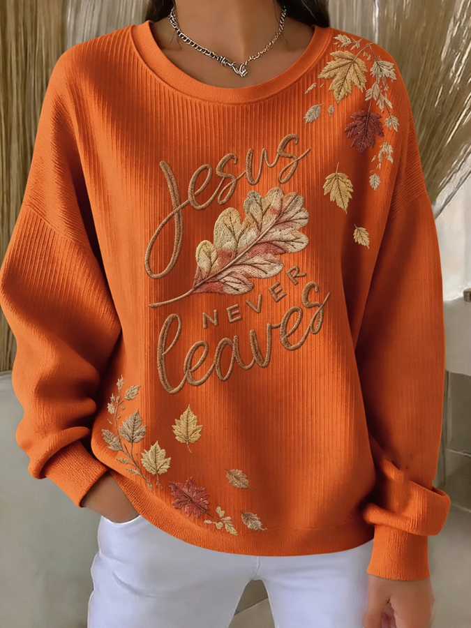 Women Text Letters Crew Neck Printing Casual Spring/Fall Long Sleeve Sweatshirt
