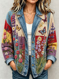 Women's Patchwork Art Knitted Cardigan