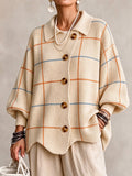 Ladies' Striped Checkered Casual Top