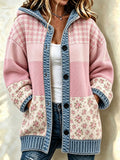 Women's Patchwork Art Knitted Cardigan