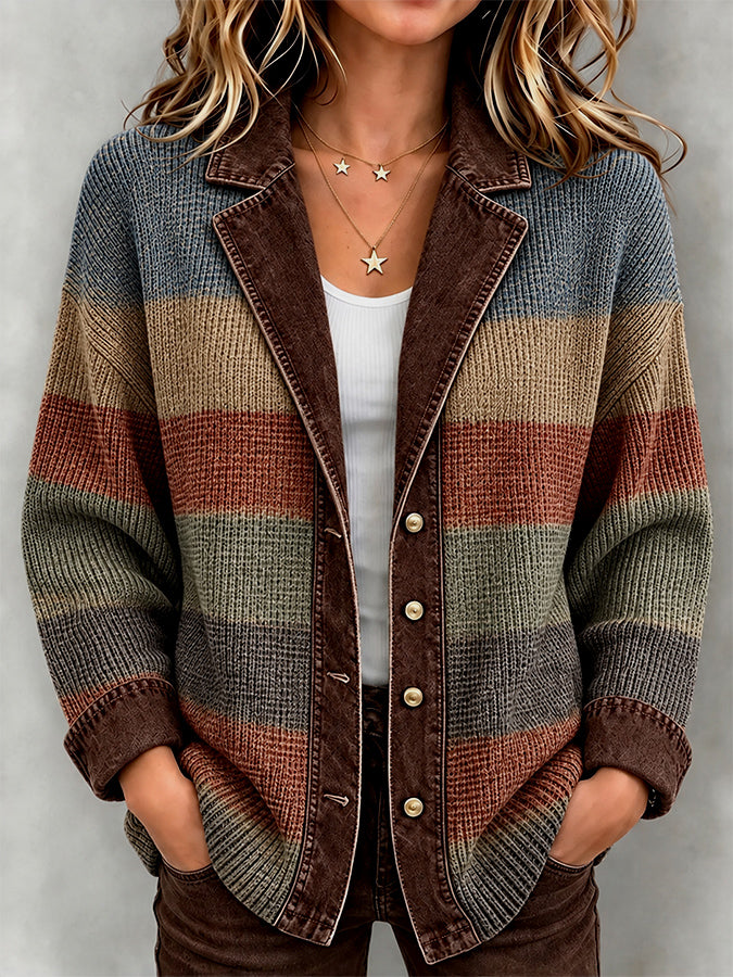 Women'S Retro Gradient Printed Jacket