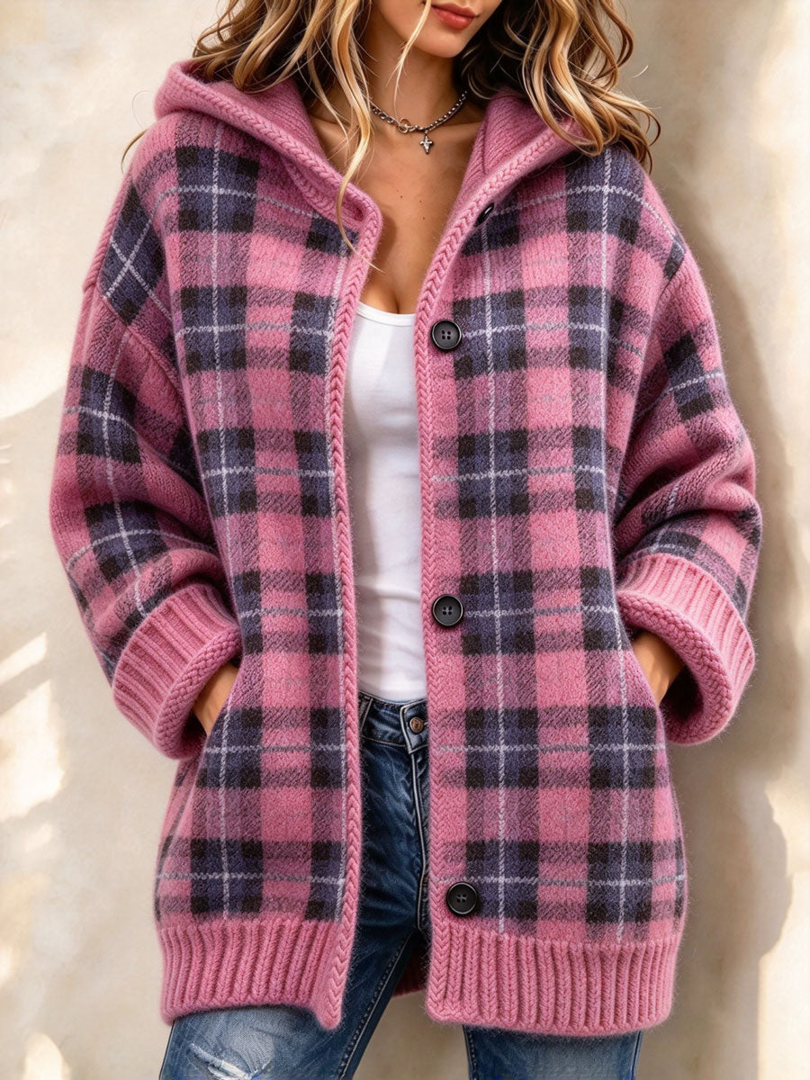 Women'S Floral Pattern Sweater Cardigan