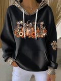 Women'S Fall Printed Hooded Sweatshirt