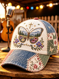 Unisex Butterfly Art Design Print Baseball Cap