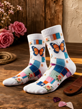 Women'S Floral Pattern Printed Socks