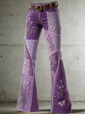 Women's Floral Pattern Jeans