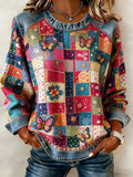 Women'S Floral Printed Casual Long Sleeved Shirt