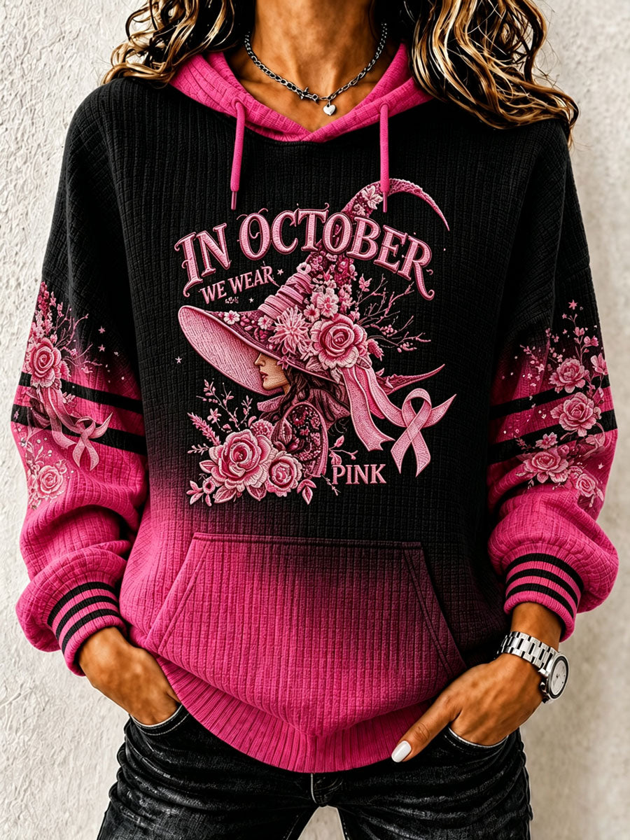 Women's Breast Cancer Print Hoodie
