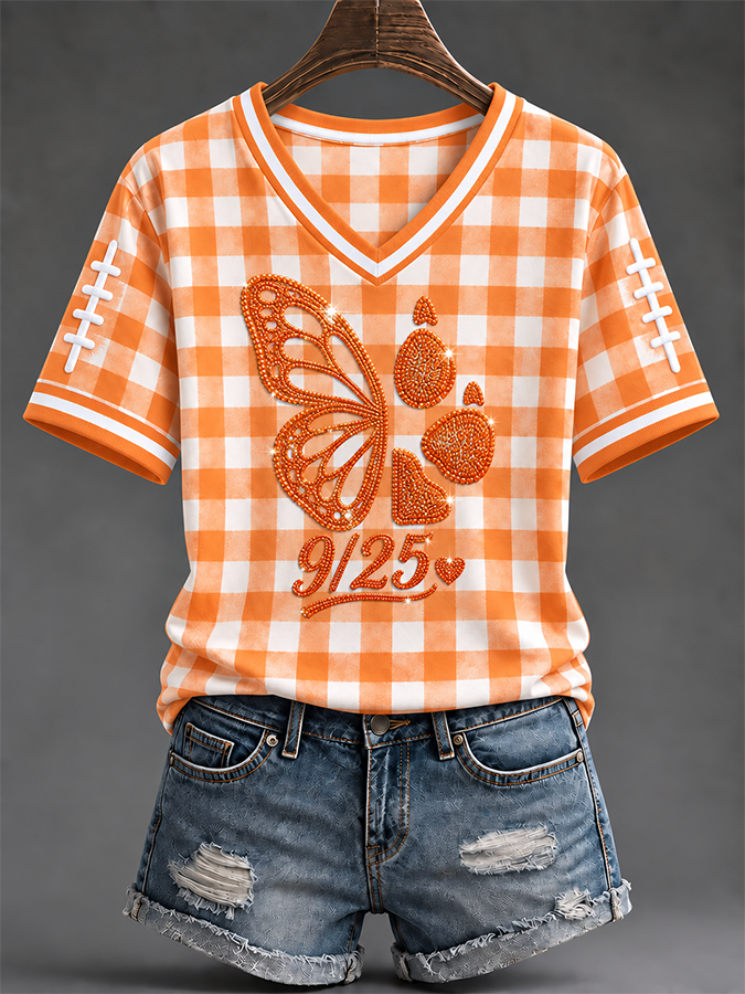 Women's Football Commemorative Printed  T-Shirt