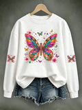 Women's Butterfly Design Pattern Sweatshirt