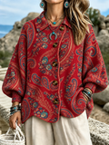 Ladies' Casual Western Floral Sweater