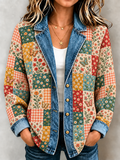 Women'S Butterfly Pattern Splicing Effect Jacket