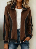 Women'S Western Style Contrasting Jacket Jacket