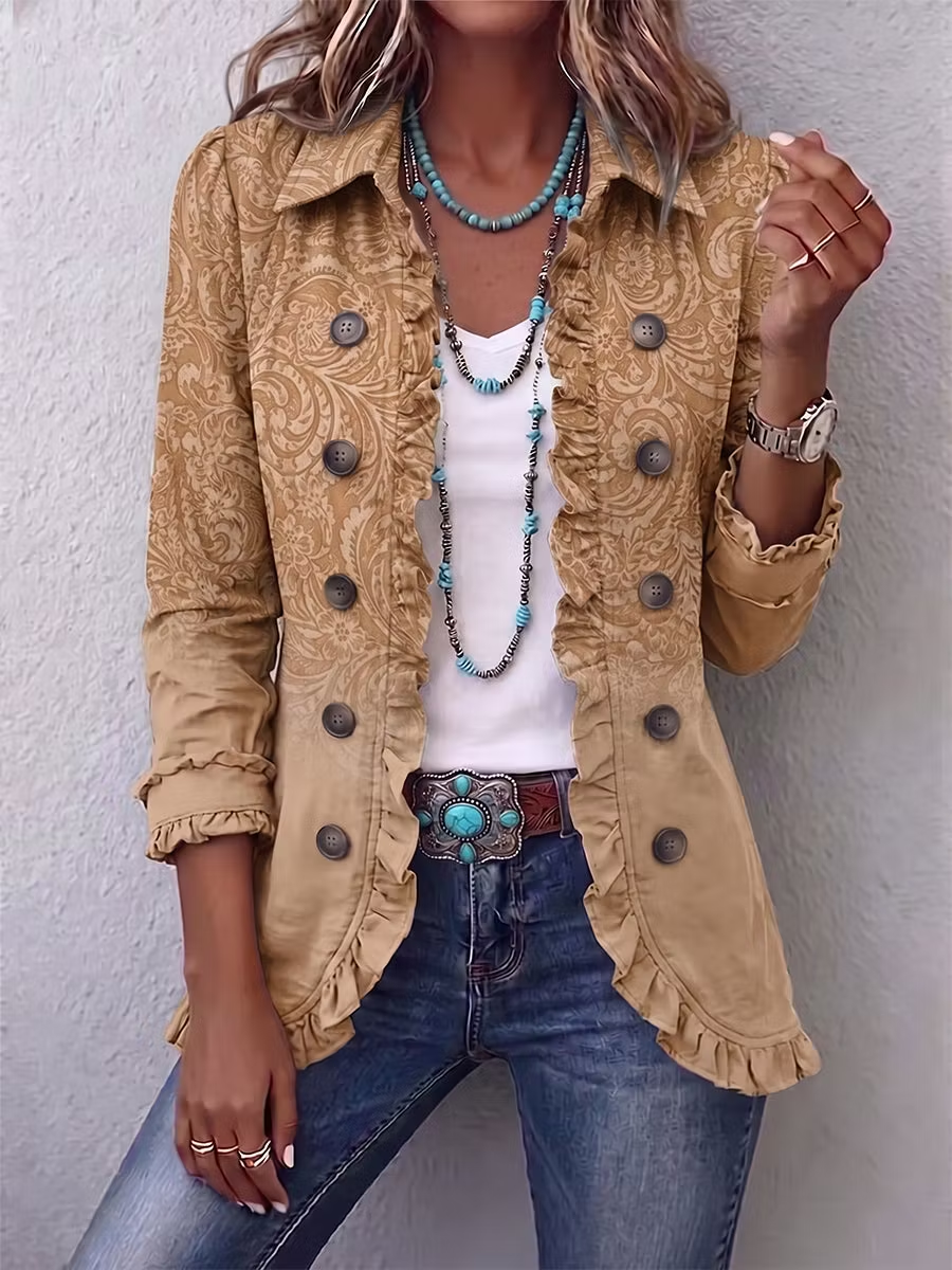 Women's Western Pattern Print Jacket