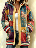 Women's Patchwork Art Knitted Cardigan