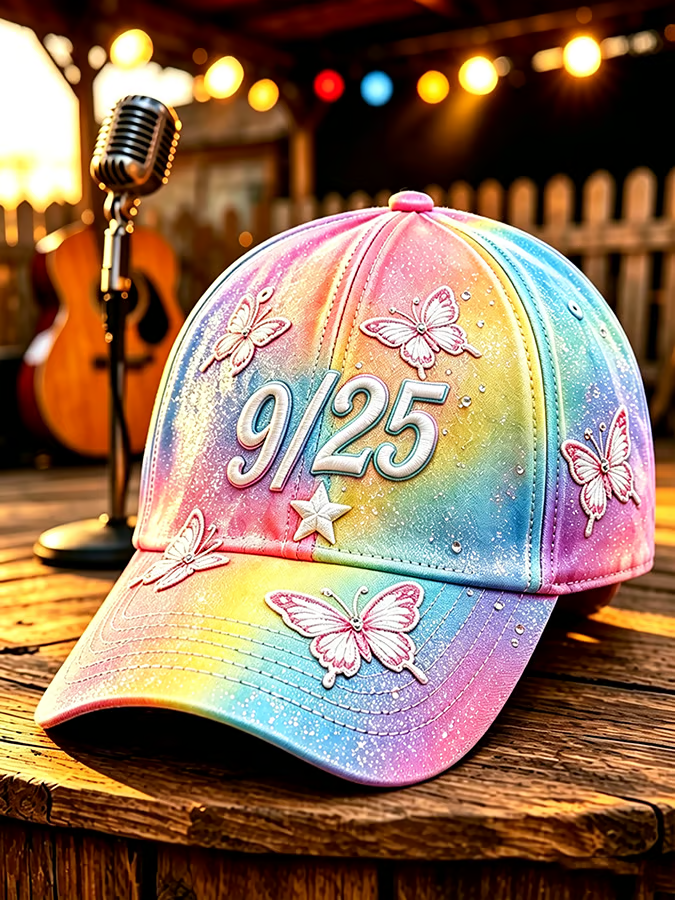 Unisex Butterfly Art Design Print Baseball Cap