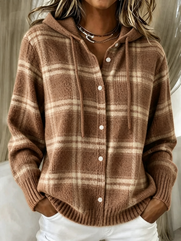 Women'S Autumn Casual Printed Collar Cardigan