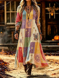 Ladies' Butterfly Pattern Casual Dress