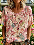 Women's Tennessee Quilting & Patchwork Cotton-linen T-shirt