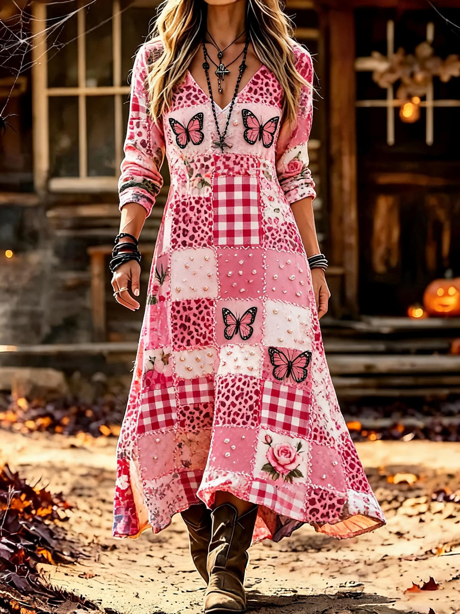 Women'S Patchwork Art Dress