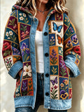 Women's Patchwork Art Knitted Cardigan