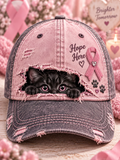 Breast Cancer Awareness Animal Graphic Print Hat