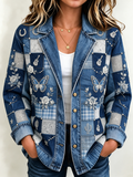 Women'S Patchwork Art Knitted Cardigan