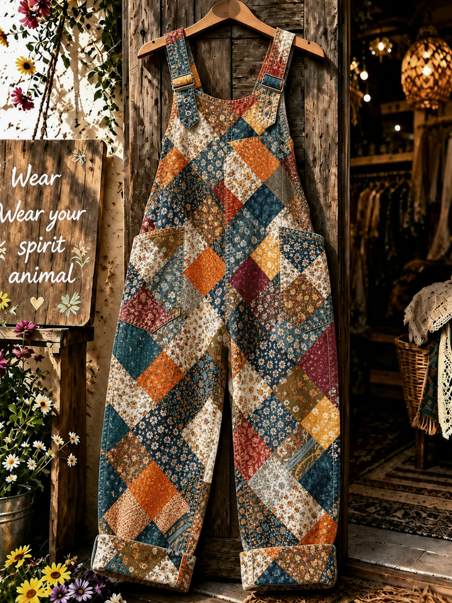 Women's Retro Fall Floral Printed Workwear