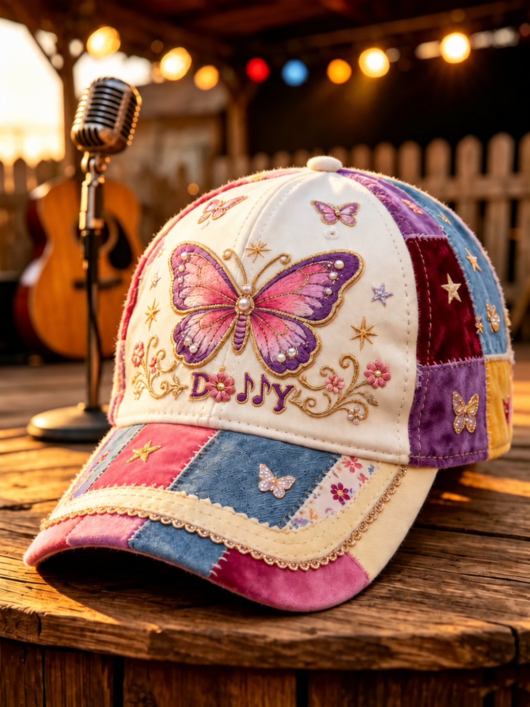 Unisex Butterfly Art Design Print Baseball Cap