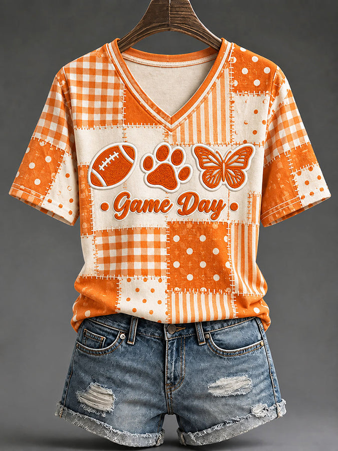 Women's Football Commemorative Printed  T-Shirt