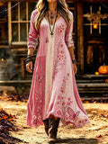 Ladies' Butterfly Pattern Casual Dress