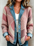 Women's Patchwork Art Knitted Cardigan