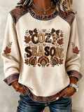 Women Text Letters Crew Neck Casual Spring/Fall Long Sleeve Sweatshirt