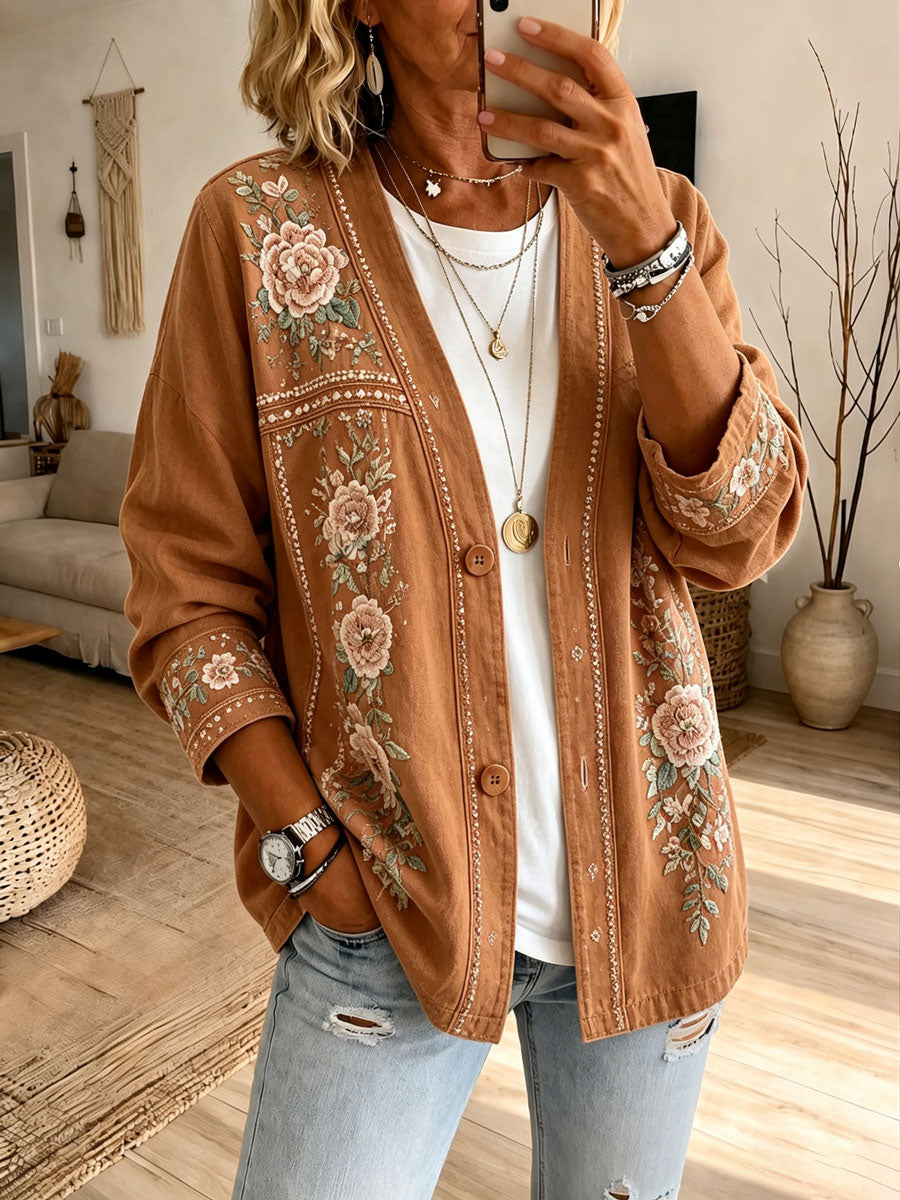 Ladies' Retro Western Style Casual Cardigan