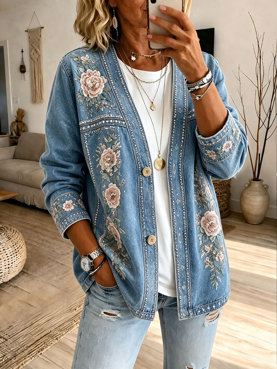 Ladies' Retro Western Style Casual Cardigan